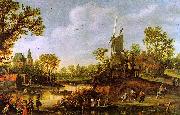 Jan van  Goyen River Landscape oil